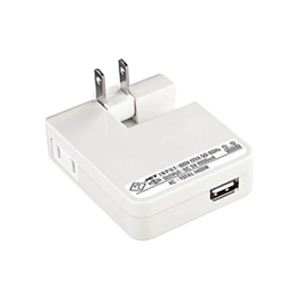 サンワサプライ USB充電タップ型ACアダプタ（出力1A×1ポート）ホワイト ACA-IP22W