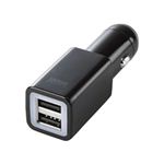 サンワサプライ USBカーチャージャー（iPad・iPhone・iPod用） CAR-CHR66UBK