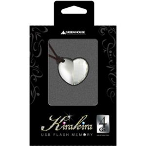 GREENHOUSE（グリーンハウス） ハート型USBフラッシュメモリ 4GB GH-UFD4GHTMC