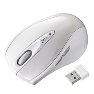 サンワサプライ 超小型レシーバーワイヤレスレーザーマウス(ホワイト) MA-NANOLS12W 商品画像