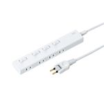 サンワサプライ 節電エコタップ(2P、4個口、1m) TAP-S19-1