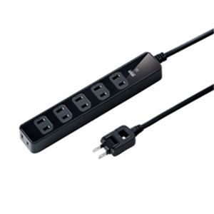 サンワサプライ 雷ガードタップ TAP-SP208BK