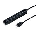 サンワサプライ 雷ガードタップ TAP-SP209BK