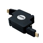 ミヨシ HDMIコードリ-ルタイプケ-ブル HDMI-HDMI 1.2m ブラック HDM-HERA12/BK