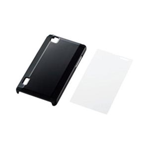 エレコム au IS11LG用シェルカバー(ブラック) PA-LG11PVBK