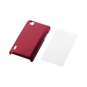 エレコム au IS11LG用シェルカバー(マットレッド) PA-LG11PVRRD
