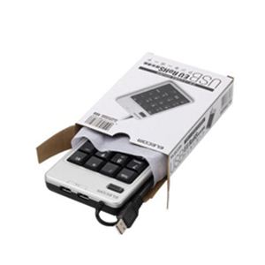 エレコム EU RoHS指令準拠USBハブ付テンキーボード TK-TCM010SV／RS