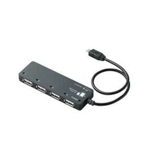 エレコム スマートフォン／タブレットPC用USBハブ U2HS-MB01-4SBK
