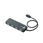エレコム スマートフォン／タブレットPC用USBハブ U2HS-MB01-4SBK
