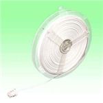 ミヨシ リール付カテゴリー6aフラットLANケーブル 15m ホワイト TWF-615A/WH