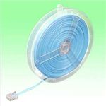 ミヨシ リール付カテゴリー6aフラットLANケーブル 20m ブルー TWF-620A／BL