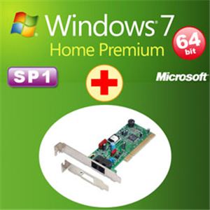 アッシーセットモデル DSP版 Windows 7 Home Premium SP1 64bit DVD +ラトックシステム 56K PCIモデムボード（RoHS指令対応） REX-PCI56CX+W