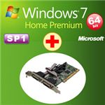 アッシーセットモデル DSP版 Windows 7 Home Premium SP1 64bit DVD +ラトックシステム RS-422A/485・デジタルI/O PCIボード REX-PCI70D+W