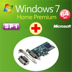 アッシーセットモデル DSP版 Windows 7 Home Premium SP1 64bit DVD +ラトックシステム LowPro対応 GPIB PCI Express ボード REX-PE20L+W
