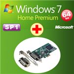 アッシーセットモデル DSP版 Windows 7 Home Premium SP1 64bit DVD +ラトックシステム LowPro対応 GPIB PCI Express ボード REX-PE20L+W