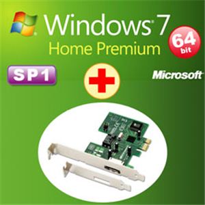 アッシーセットモデル DSP版 Windows 7 Home Premium SP1 64bit DVD +ラトックシステム eSATA PCI Expressボード REX-PE30S+W