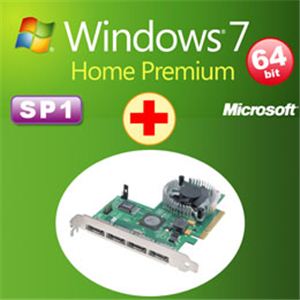 アッシーセットモデル DSP版 Windows 7 Home Premium SP1 64bit DVD +ラトックシステム eSATA 4ポート PCI Express ボード REX-PE34-Z+W