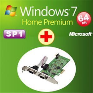 アッシーセットモデル DSP版 Windows 7 Home Premium SP1 64bit DVD +ラトックシステム RS-232C・デジタルI／O PCI Expressボード REX-PE60D+W
