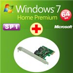 アッシーセットモデル DSP版 Windows 7 Home Premium SP1 64bit DVD +ラトックシステム SATA6G 2ポート PCI Expressボード REX-PE6S+W