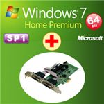 アッシーセットモデル DSP版 Windows 7 Home Premium SP1 64bit DVD +ラトックシステム RS-422A／485・デジタルI／O PCI Expressボード REX-PE70D+W