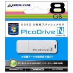 グリーンハウス GREENHOUSE USBフラッシュメモリ ピコドライブN 8GB GH-UFD8GN