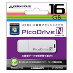 グリーンハウス GREENHOUSE USBフラッシュメモリ ピコドライブN 16GB GH-UFD16GN