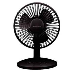 グリーンハウス GREENHOUSE USB扇風機 首ふり型 ブラック GH-USB-FANSWK