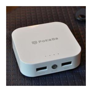 PoKeBa ハイパワー小型充電バッテリー　ホワイト　PKBW