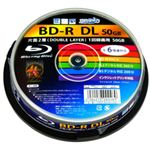 HI DISC ブルーレイ2層 50GB デジタル用 6倍速デジタル用 スピンドルケース10枚入 HDBD-RDL6X10SP