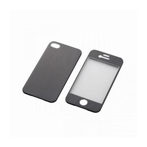 エレコム iPhone4／4S用アルミパネル（ブラック） PS-A11ALPBK