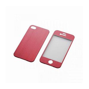 エレコム iPhone4／4S用アルミパネル（レッド） PS-A11ALPRD