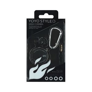 JESTTAX YOYOタイプシングル巻取りステレオカナルイヤホン MHP-SR3 BK