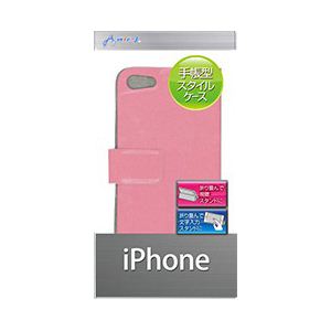 エアージェイ iPhone5用手帳型スタンドケースPK AC-P5-SF-PK