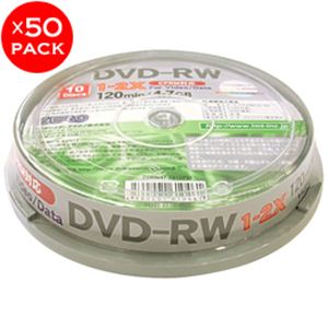 ZERO CPRM対応 DVD-RW 2倍速 500枚セット（10枚スピンドル×50パック） ZERW47-2X10PW