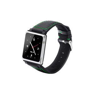 iWatchz iWatchz Carbon Collection w／Green Stitching CS3506