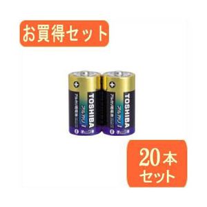 TOSHIBA（東芝）単1アルカリ電池 2本パック LR20AG 2KPx10パック LR20AG 2KPX10 - 拡大画像