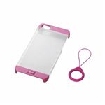 エレコム iPhone5用ストラップ付シェルカバー（ディープピンク） PS-A12PVSTPND