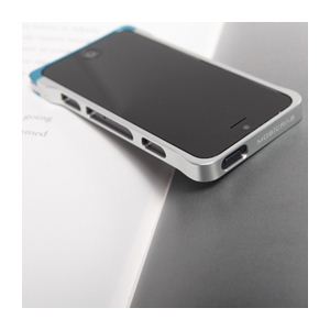 COREMECHATEC MOBiCRAB メタルバンパー for iPhone5（シルバー+ブルー） RX-IP5MB-SLBL