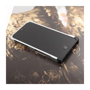 COREMECHATEC MOBiCRAB メタルバンパー for iPhone5（シルバー+ブラック） RX-IP5MB-SLBK