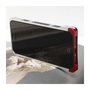 COREMECHATEC MOBiCRAB メタルバンパー for iPhone5（シルバー+レッド） RX-IP5MB-SLRD