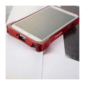 COREMECHATEC MOBiCRAB GALAXY Note2 （SC-02E） 用 メタルバンパー（レッド） RX-GXN2MB-RD