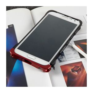 COREMECHATEC MOBiCRAB GALAXY Note2 （SC-02E） 用 メタルバンパー（ブラック+レッド） RX-GXN2MB-BKRD