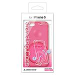 GREENHOUSE iPhone5用スタンド付きシェルカバー ピンク GH-CA-IP5RP