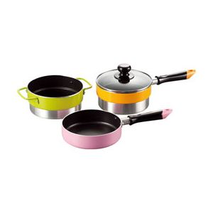 和平フレイズ カラフルスマイル 重ね鍋16cm4点セット CM-8738 1048890