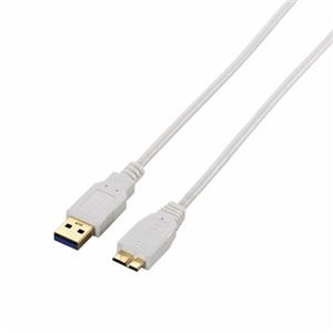 エレコム 極細USB3.0ケーブル（A-microB） USB3-AMBX10WH