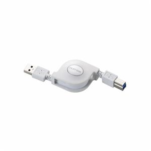 エレコム 巻き取りUSB3.0ケーブル（A-B） USB3-RL07WH