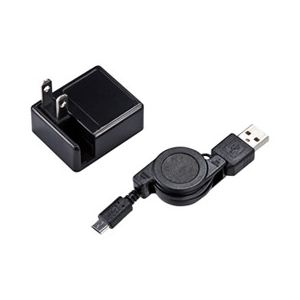 サンワサプライ スマートフォン用ACアダプタ ACA-IP30SBK