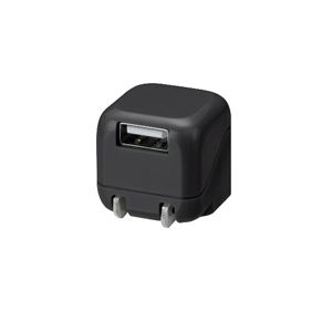 GREENHOUSE コンパクトAC-USB充電器 「ピコキューブ」 ブラック GH-AC-U1CK - 拡大画像