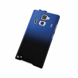 エレコム docomo F-06E用シェルカバー／ブラック×ブルー PD-F06EPVWBBU