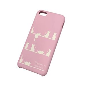 エレコム iPhone 5c用シリコンケース テクスチャ（キャット） PS-A13SCT03